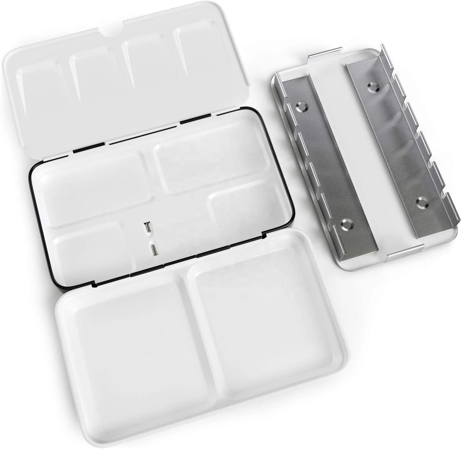 Artist Paint Brush Storage Tin Can Tin Box Rectangular Watercolor Oil Paints Metal Box Empty 12 Colors Eyeshadow Palette in Case