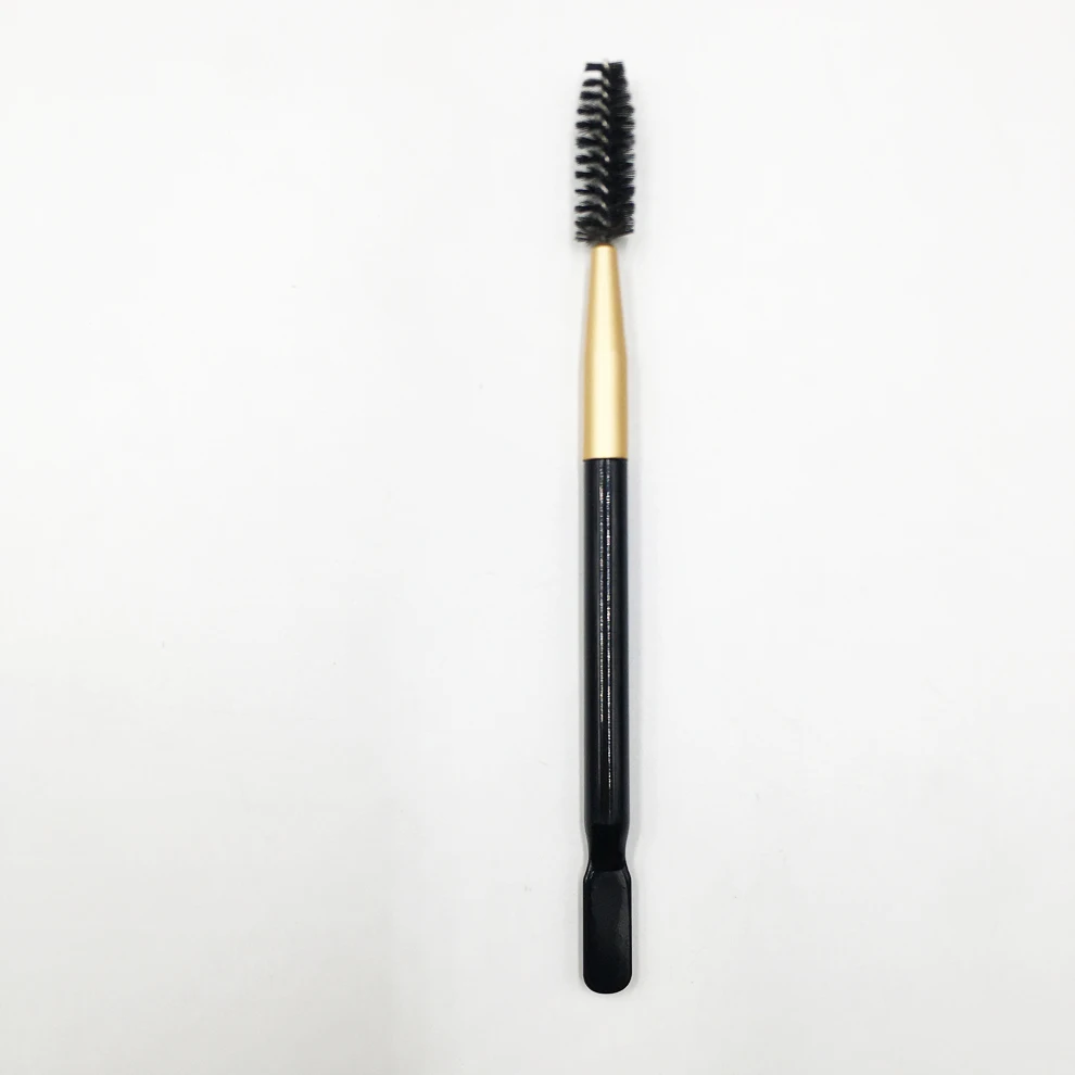New Arrival Lash Brushes Mascara Wand Double Ended Spiral Eyelash Eyebrow Brush with Scraper