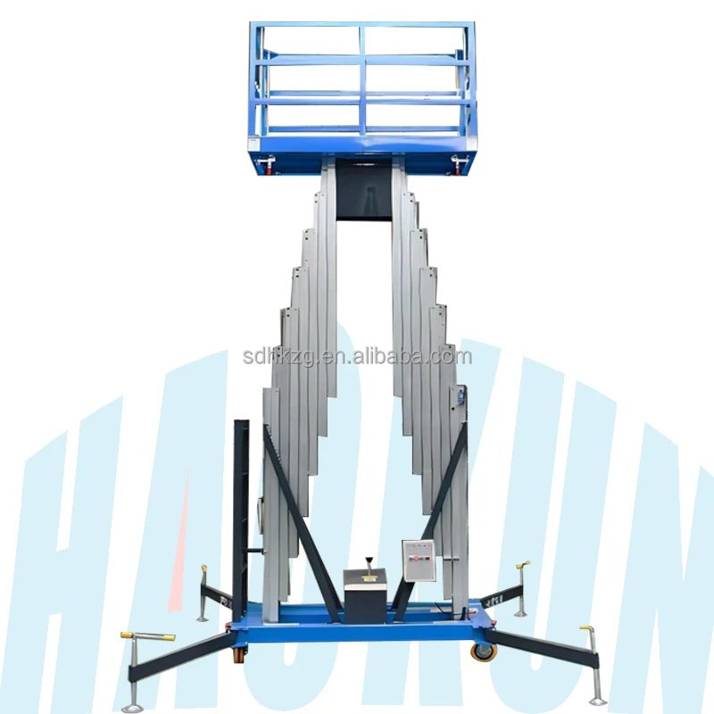 mobile lift Electric Motor Small hydraulic lift lifter single mast aluminum aerial work lift platform For warehouse