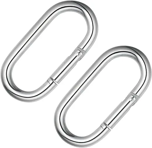 Heavy Duty Connector Stainless steel 304 316 M6 Oval Shaped Snap Hook Ring Carabiner