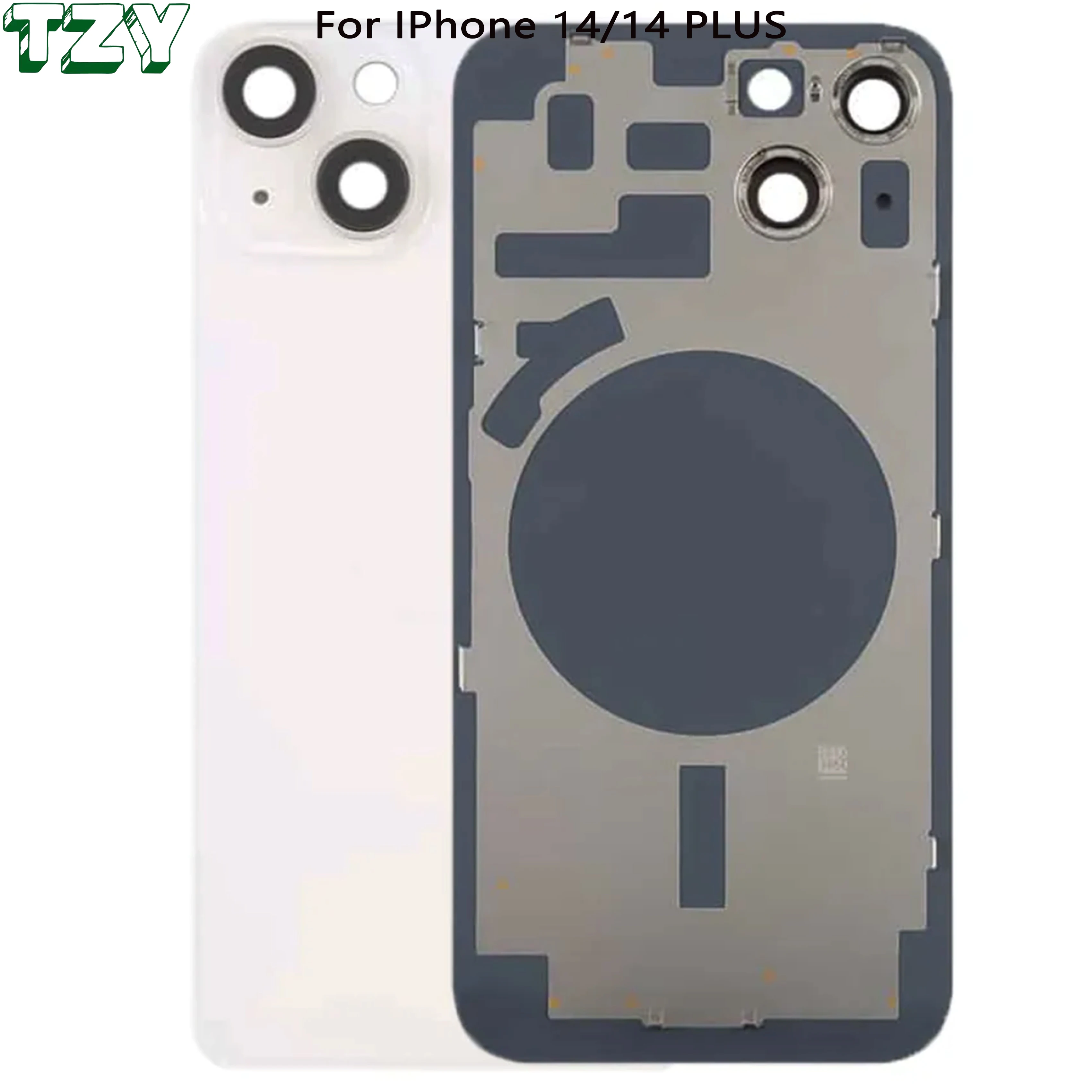Новый Тип Задняя стеклянная крышка батареи Замена для iPhone 14 плюс заднее стекло с рамкой