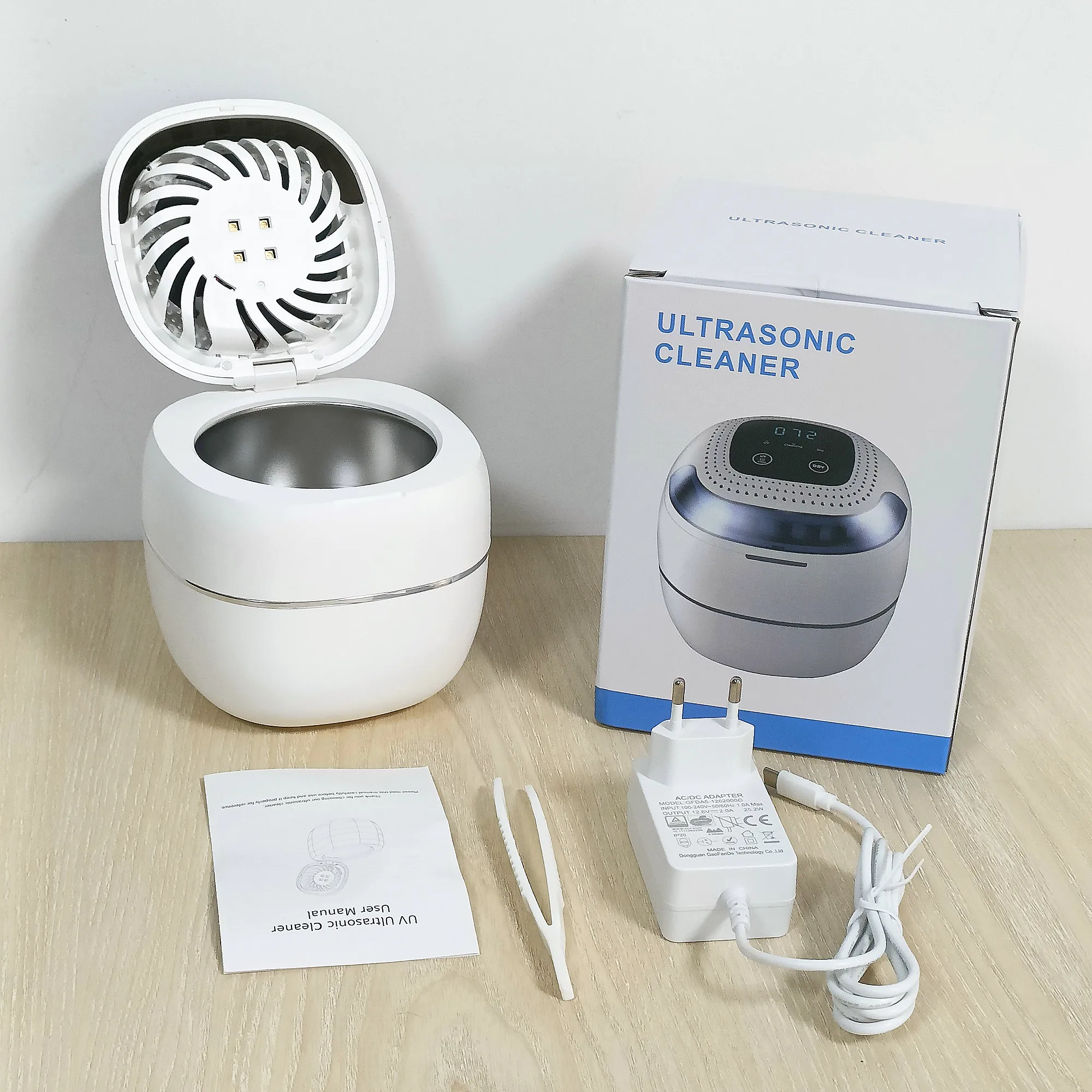 IFINE Beauty Mini Household Portable Ultrasonic Cleaner Device UV Fan Drying Dental Pod Machine for Jewelry teeth brush glasses