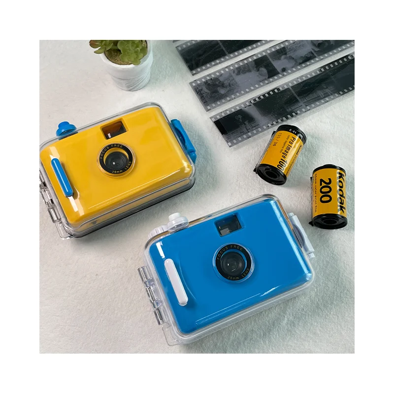 Высококачественная Водонепроницаемая 35 мм пленка Многоразовая камера набор одноразовая игрушечная с желтым/синим