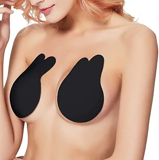 Rabbit Ear Self Adhesive Push Up Bras  Women Sticky Invisible Silicone Strapless Backless Pasties