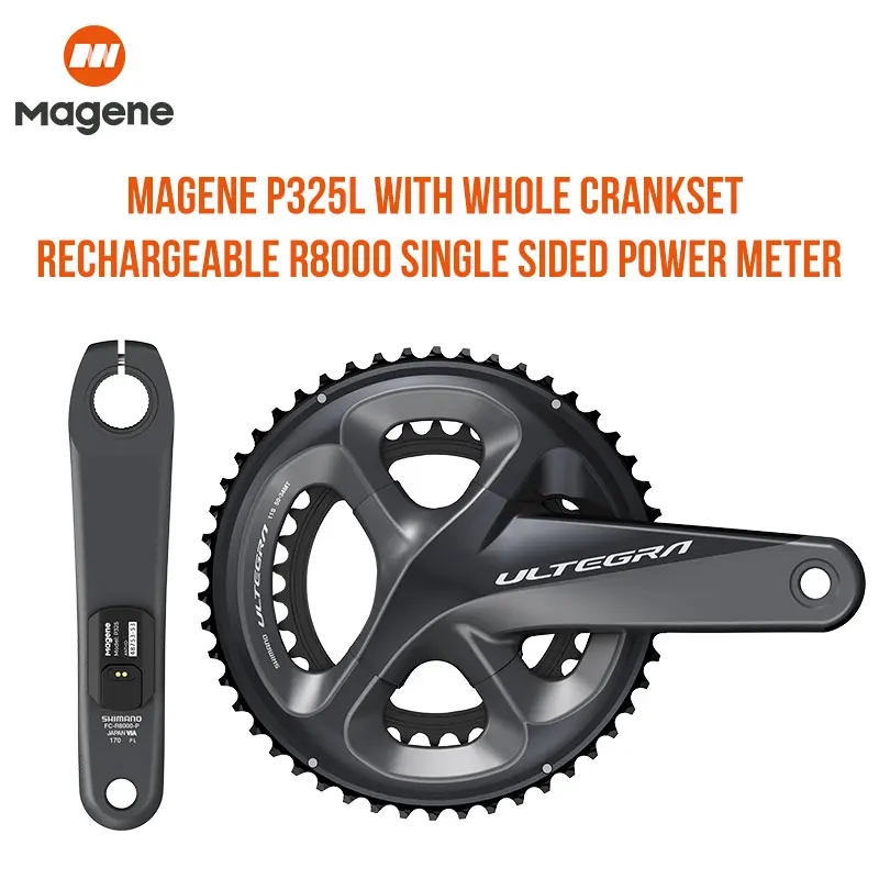 Magene P325L/R одиночный измеритель мощности с кренкбетом ULTEGRA R8000 аксессуары для шоссейных велосипедов перезаряжаемый