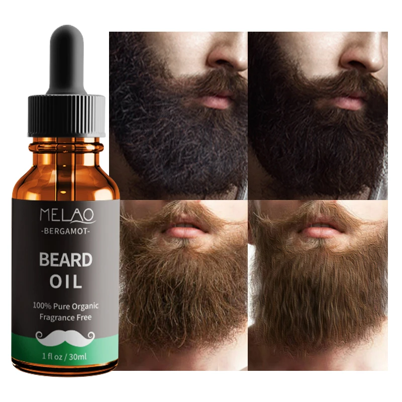 MELAO Wholesale Private label 30ml Customize Logo Best Oil Beard Care Organic Mens Beard Oil for Men