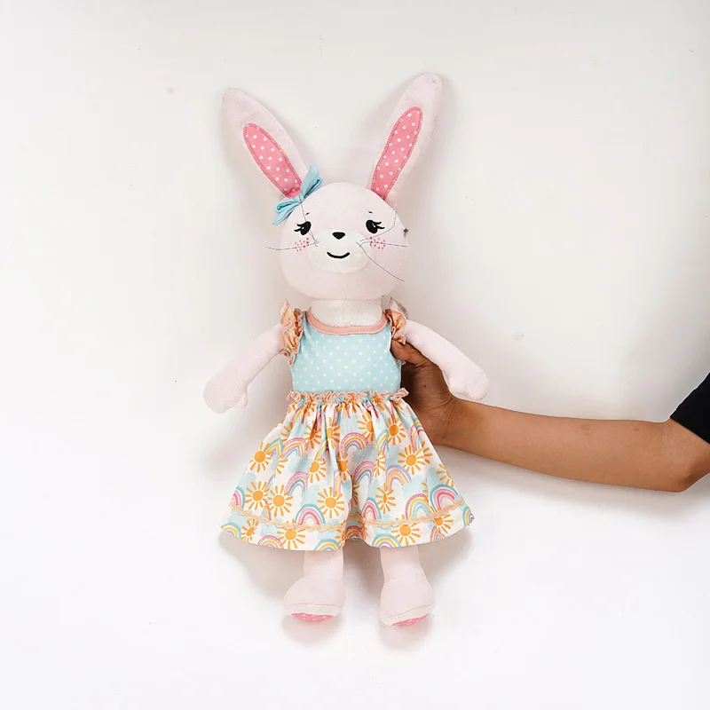 Children Bunny Toy Cute Baby Gift Knitted Rabbit Doll With Skirt Princess Dress Plush Dolls