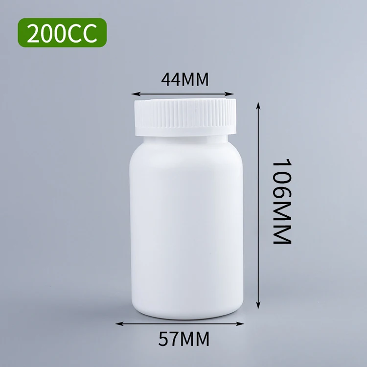 100ml 120ml 150ml 200ml 250ml PE White Empty Plastic Pill Medicine Bottles Gummy Supplement Container with heat Induction seal
