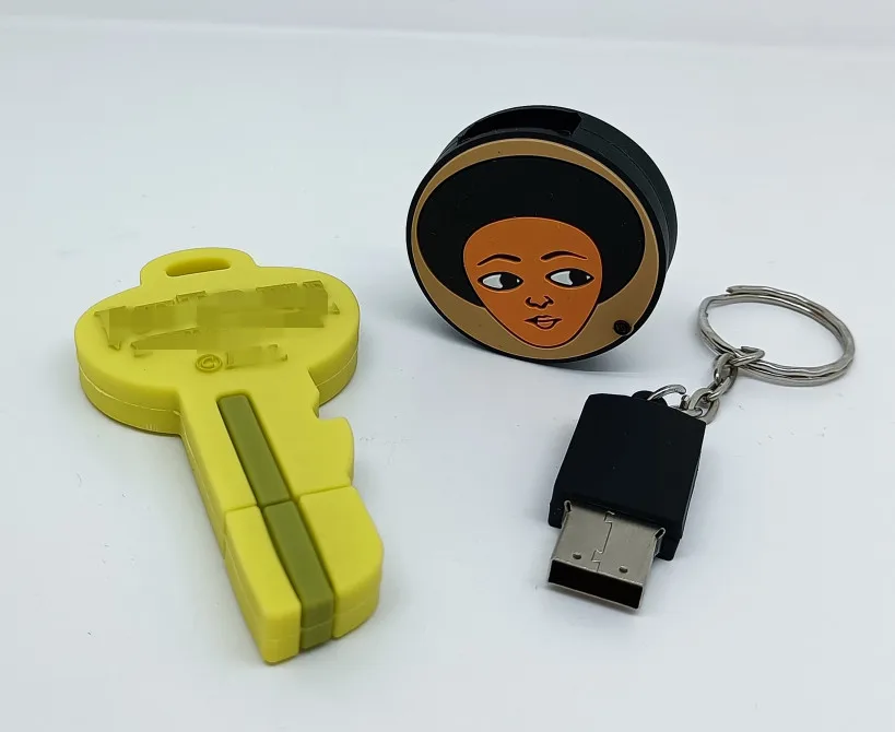 Business Advertising Promotions Portable Custom Character Key shape  3D 2D 8GB Cartoon PVC  USB Thumb Drive USB flash Drive
