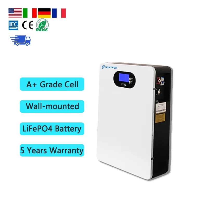 Hot Sale Home Energy Storage System 100Ah 24V 200ah 48V Lifepo4 Battery Solar Battery Store 5kWh 10kWh Wall Mounted Battery