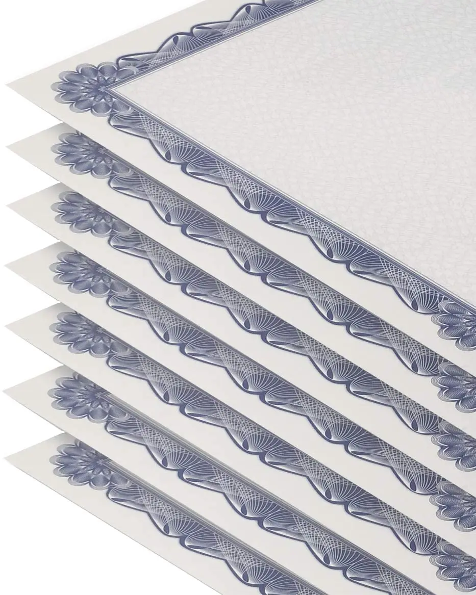 Custom Design Security Certificate Stamping Printing Anti-Counterfeiting Degree Certificate Of Authentication