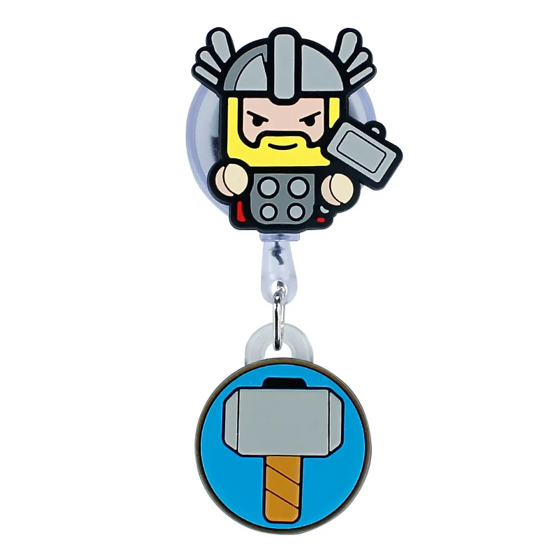 Blank Badge Reel Badge Reel Floral Colorful Retractable Plastic Badge Reel