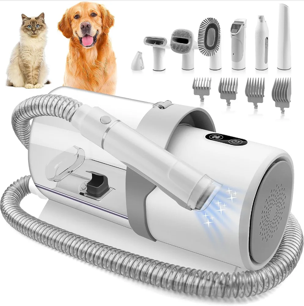 LovePaw Hot Sale Profesional 7 In 1 Pet Grooming Kit Vacuum Cleaner For Dog Cat Hair Remover  Pet Vacuum Grooming