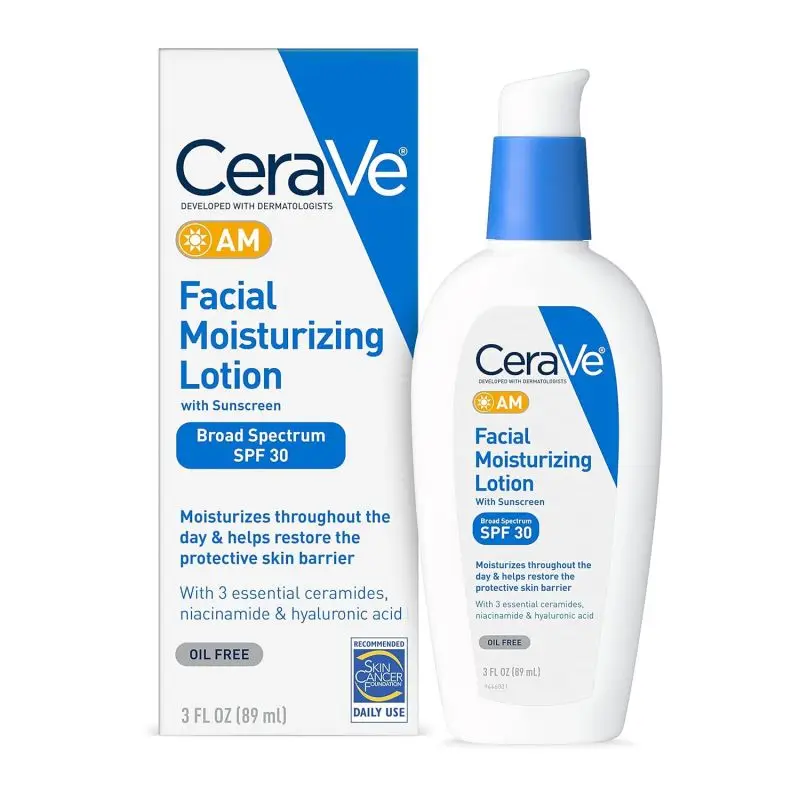 CeraVe Day & Night Face Lotion Skin Care Set Contains AM with SPF 30 and PM Face Moisturizer  Plant extract