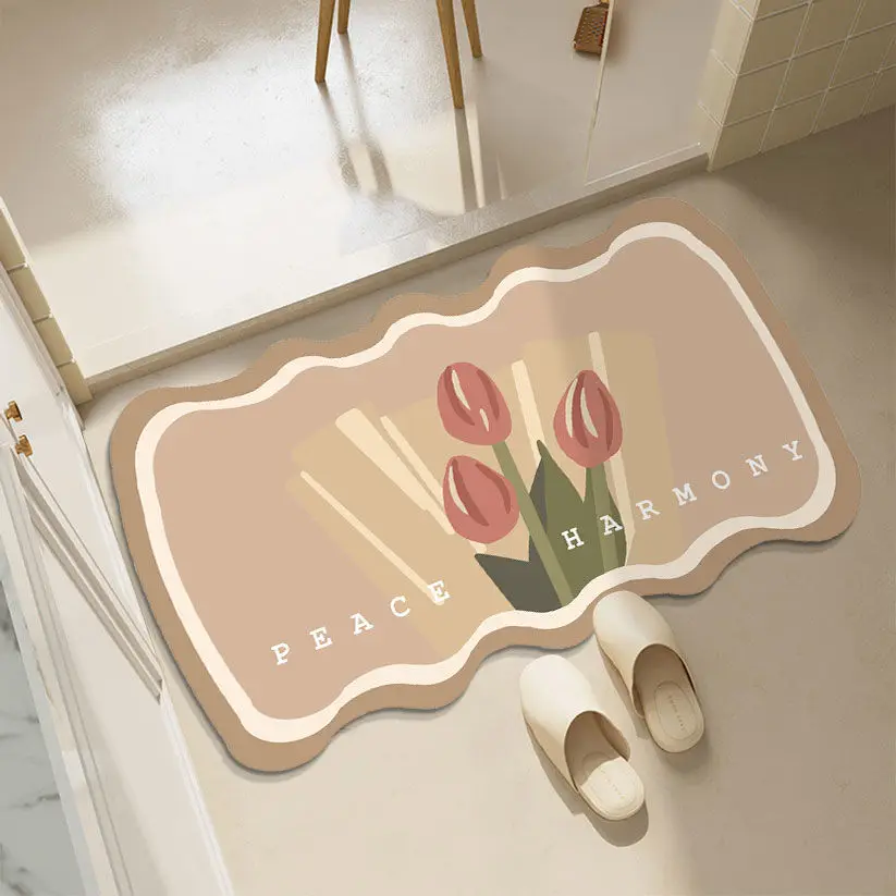 Wholesale Non- Slip Quick Dry Absorbent Diatomaceous Earth Stone Diatomite Bath Mat