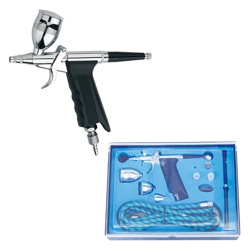 Professional trigger airbrush kit spray gun with gravity type single action AB-116AK
