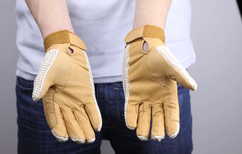 
Manufacturer hot sale horse riding gloves pigskin leather breathable and wearable custom logo 