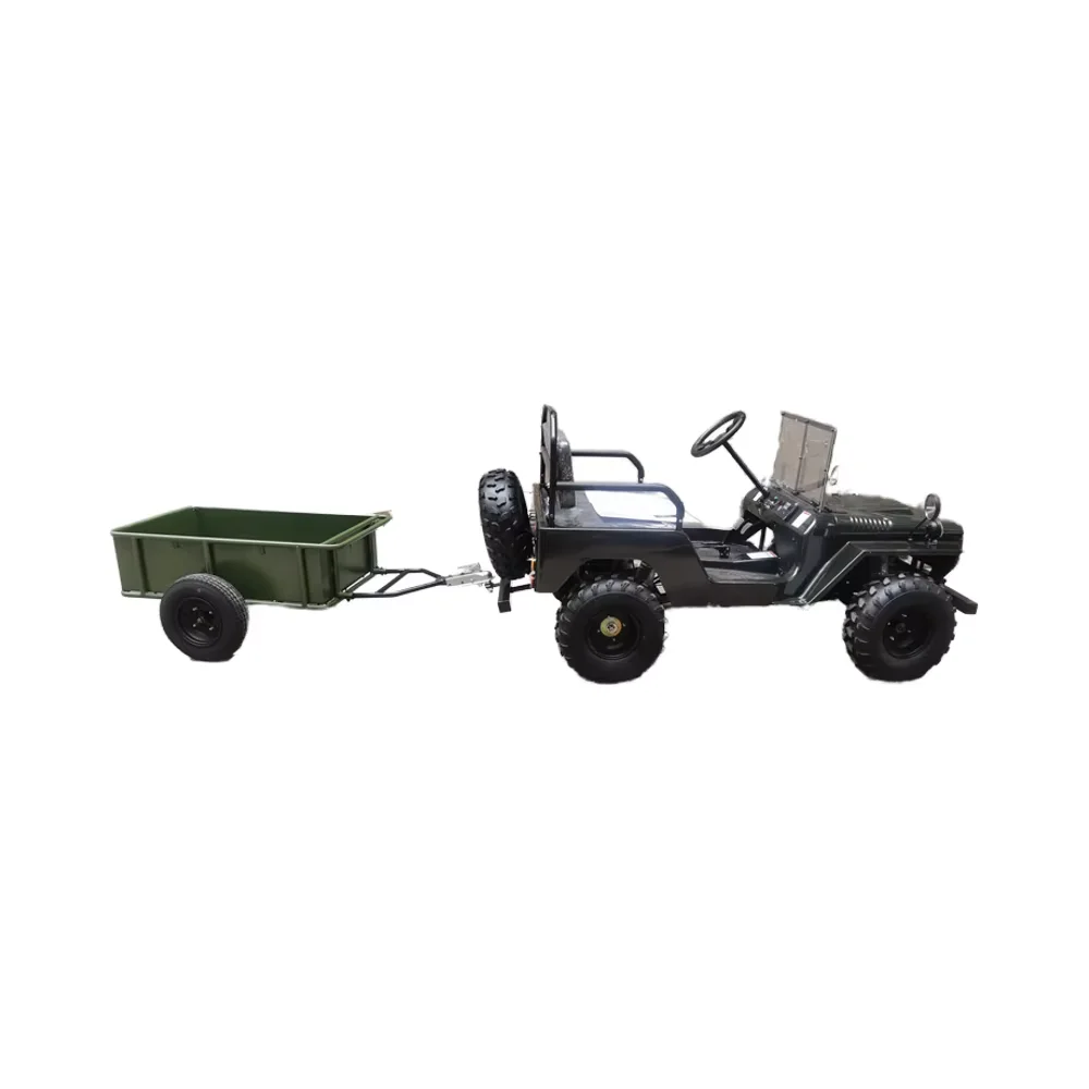 Мини-Электрический 110cc 2WD UTV детский бензиновый топливный автомобиль автоматическая коробка передач вдохновил Вилли включает в себя игрушечный двигатель с прицепом