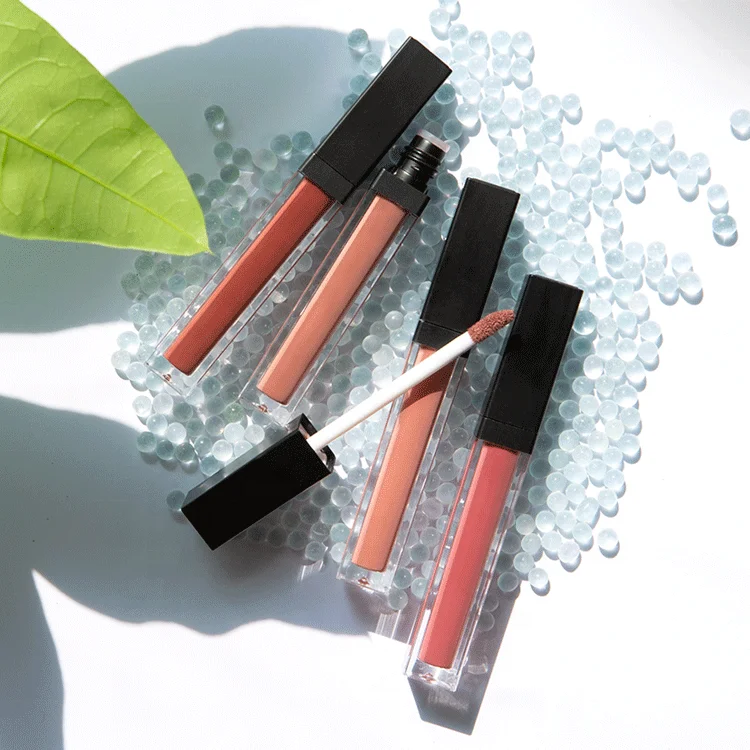 Wholesale High Quality Matte Nude Liquid Lipstick Private Label Lip Gloss Waterproof Vegan Cosmetics Nude Lipstick