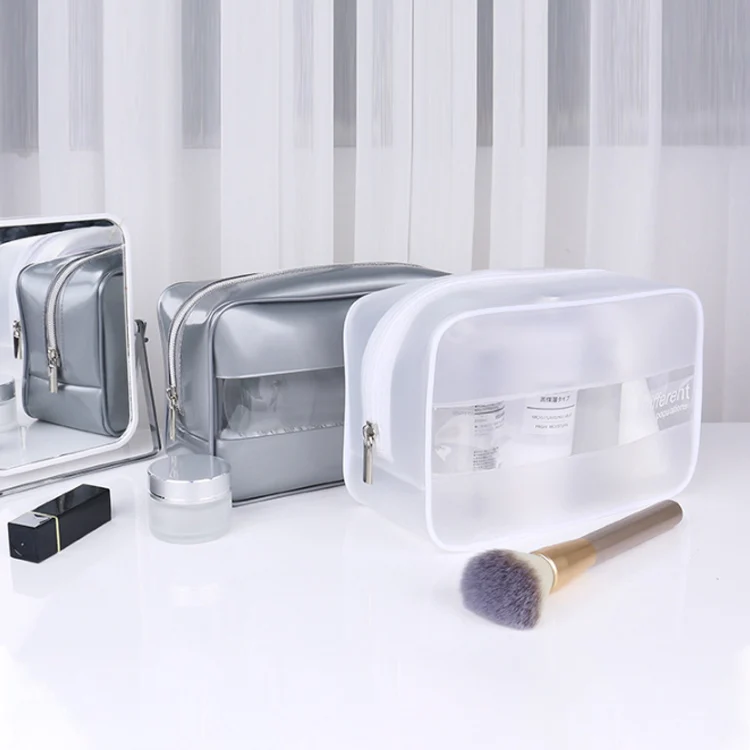 Wholesale Custom Logo Travel Organizer Makeup Bag Pvc Clear Pouch Bulk Transparent EVA White Cosmetic Bags & Cases