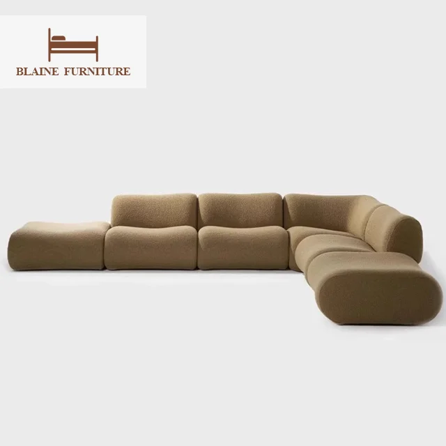 In Box Nordic Design Fabric Home Living Room Compression Sofa Set Furniture Velvet Fabric Factory Direct Sales Compressed Sofas