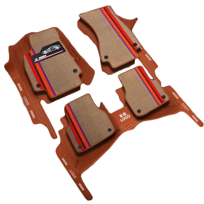 leather full set double layer with carpet 5D car floor mats for car mats camry 2018 2019 2020