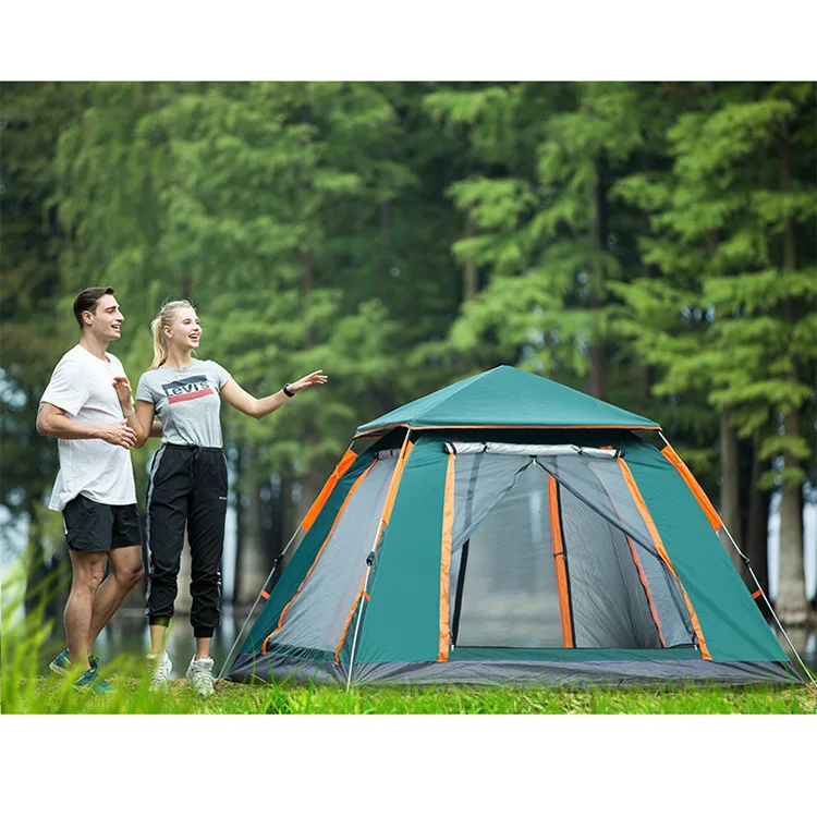 
Portable Pop Up Tent 4 Person Outdoor Camping Family Garden Waterproof UV Sunscreen Tent OEM Custom Wholesale 