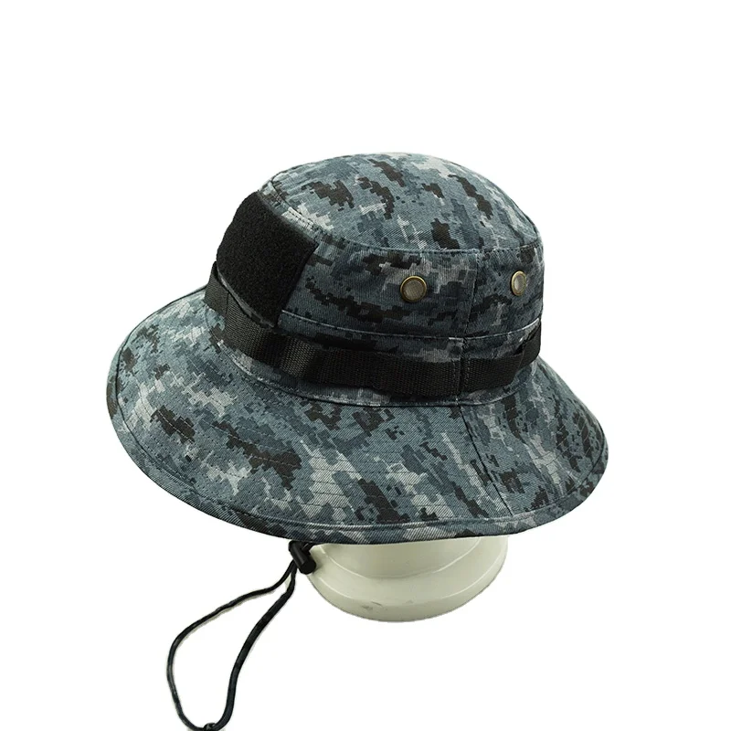 OEM/ODM Custom broadbrim bucket hat fashion camo sombrero bucket hat Personalized custom high quality bucket hat with string