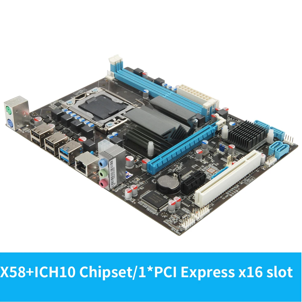 ITZR ESONIC X58 LGA 1366 Motherboard Supports 2*DDR3 1066/1333MHZ Intel Xeon/ Core I7 ATX Desktop Mainboard