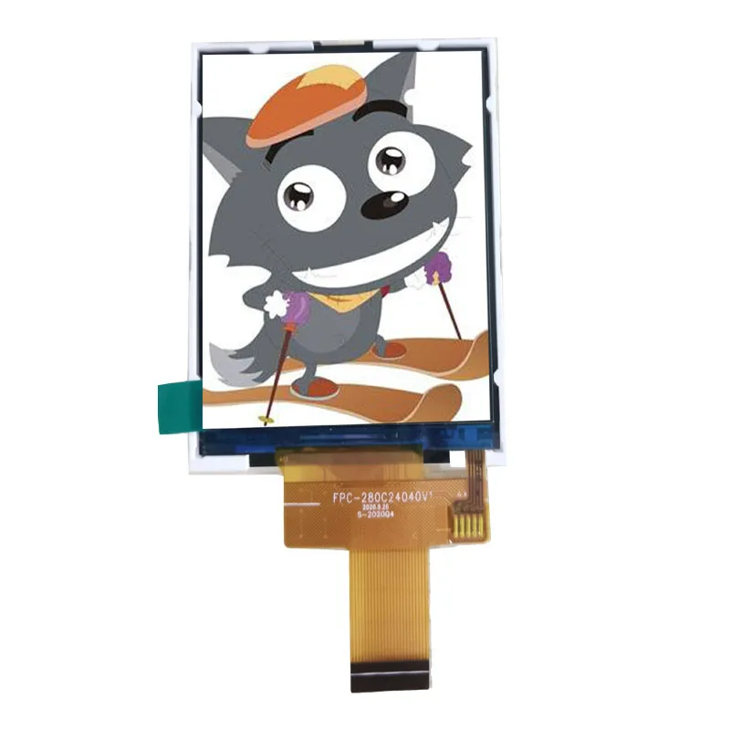 Hot Selling Normally Black 240*320 SPI+RGB Interface 40PIN 2.8Inch IC ST7789V TFT LCD Display