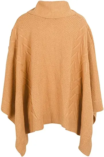 
unique high collar bat sleeve asymmetric knitted Cape oversized sweater Pullover winter sweaters women 