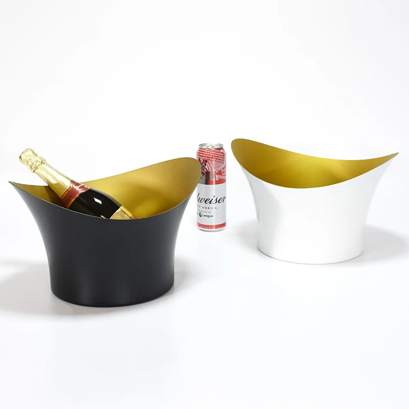 Wholesale luxury bar tool beer champagne cooler metal stainless steel 5L high capacity ice bucket