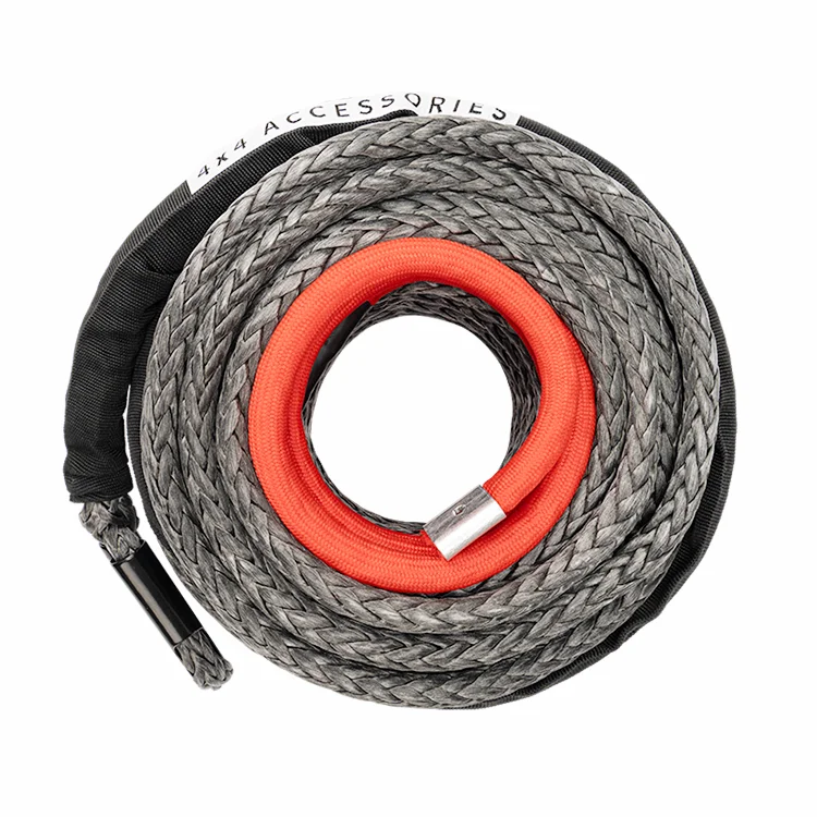 Customized High Quality 27700LB 13MMx23M SUV Truck Car Off Road 4x4 Accessories Synthetic Winch Rope
