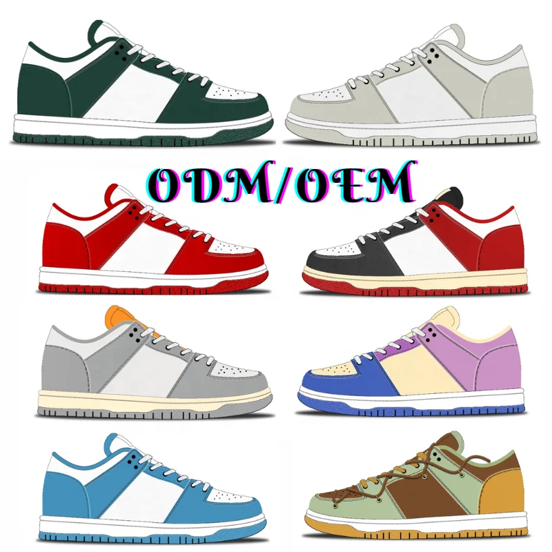 Original Customize Logo Men Blank Skateboard Manufacturer Basketball Custom SB Dunkes Low High Cut Casual Leather Sneakers Shoes