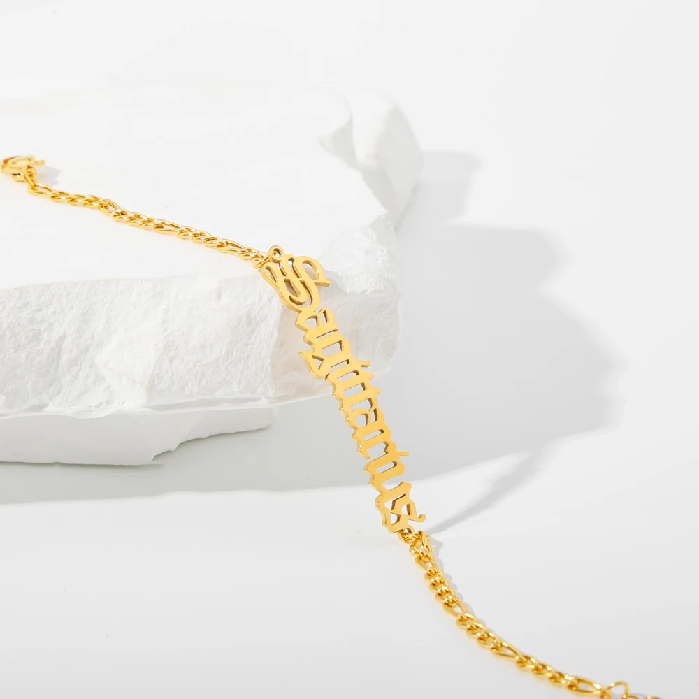 Hot Sale Zodiac Bracelet 18k Gold Plated Stainless Steel Vintage Zodiac Anklet Jewelry Bracelet for Personalized Women