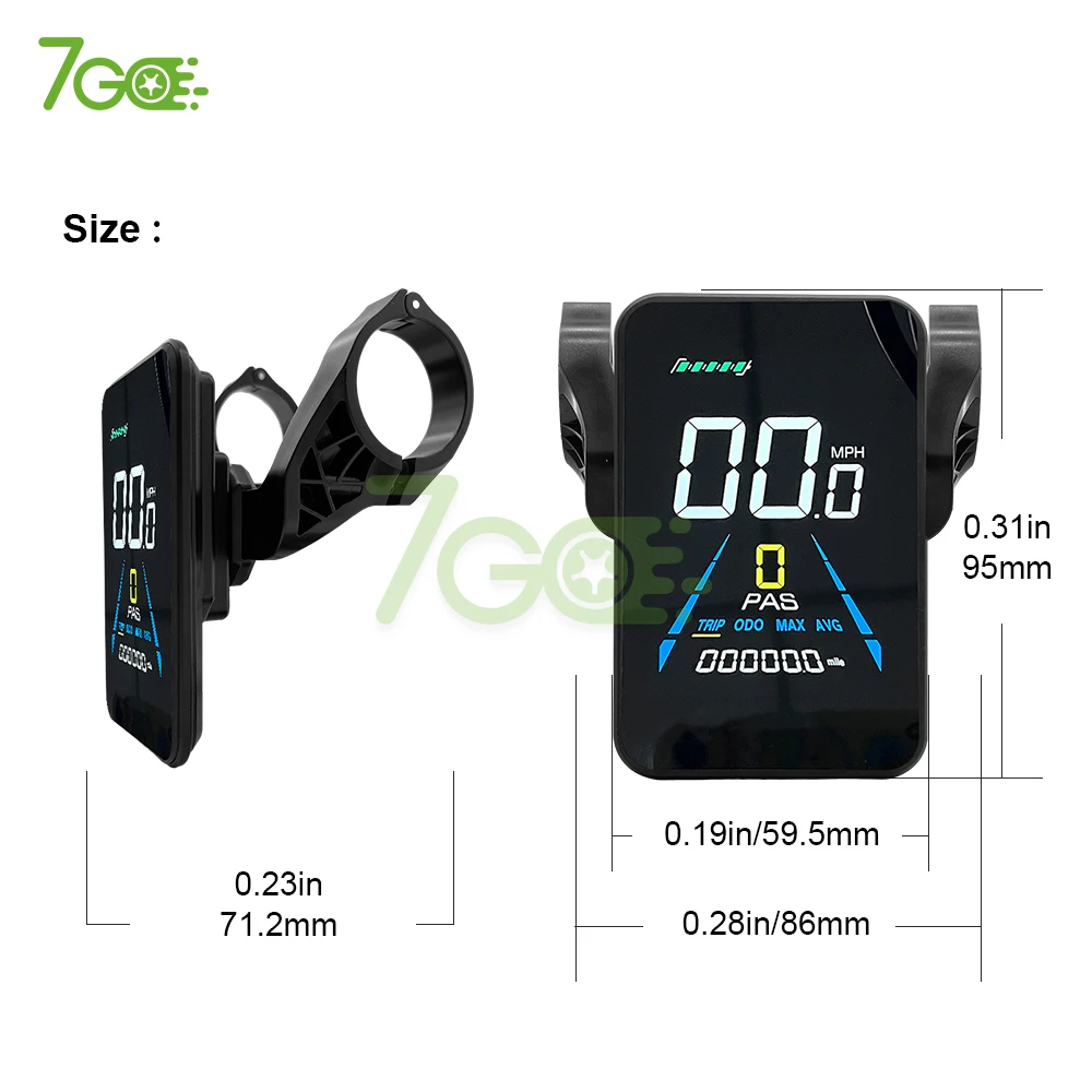 US EU Warehouse Stock 48V bicycle LCD display 5 gears electric e bike lcd display