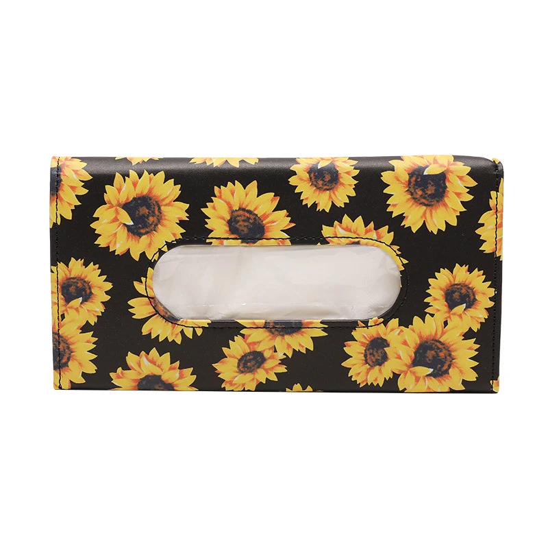 PU Leather Luxury Car Tissue Box Storage Box Decorative Hanging Tissue Box Holder
