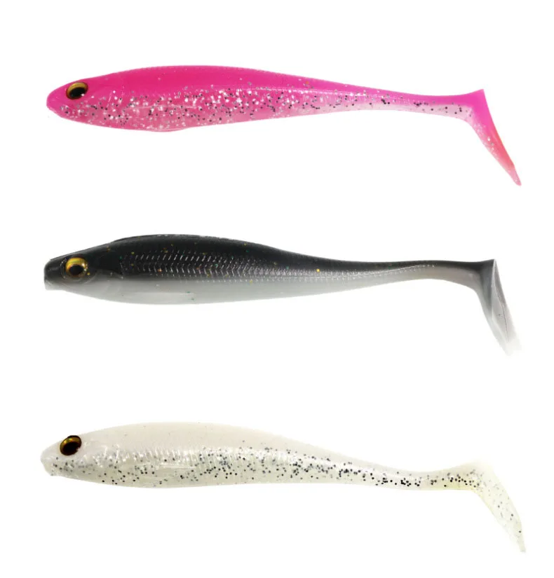 8.8cm 5.8g Fish type T-tail subsoft bait Fishing Lure Tiddler Manual Silicone Bass Minnow Bait Swim baits Plastic Lure