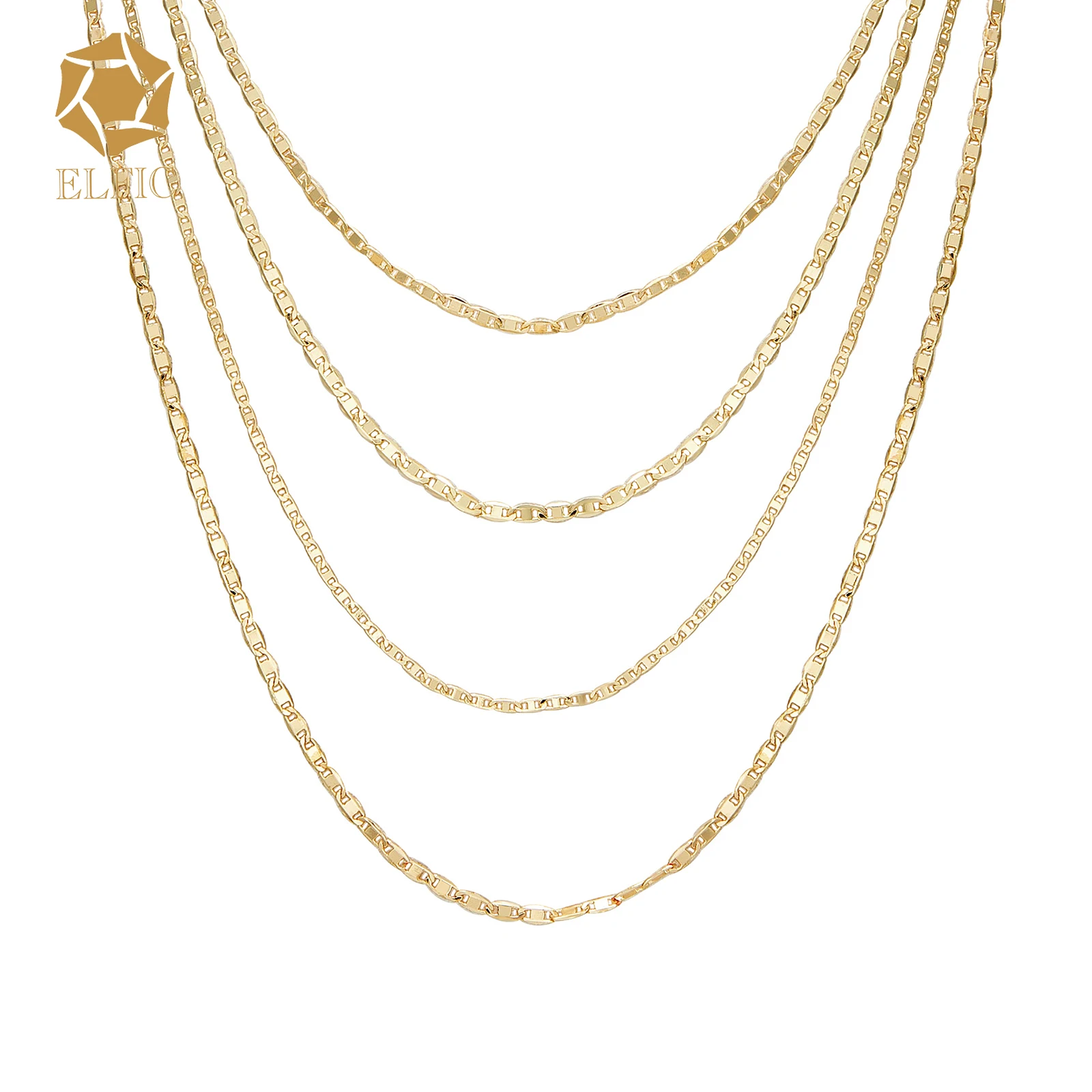 Elfic горячая Распродажа позолоченное ожерелье 14k позолоченный 18 дюймов-24-дюймовый