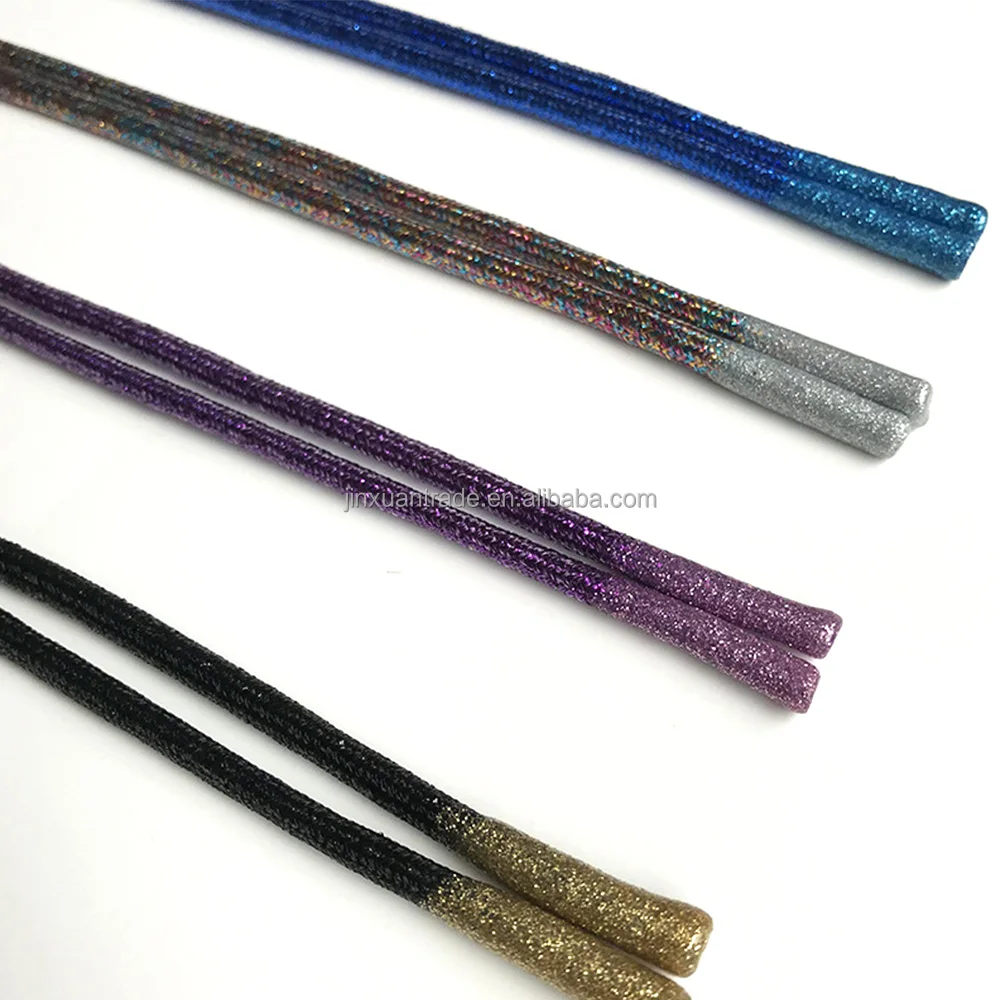 125 см длиной, модные блестящие пятнистые металлические шнурки на заказ для толстовок