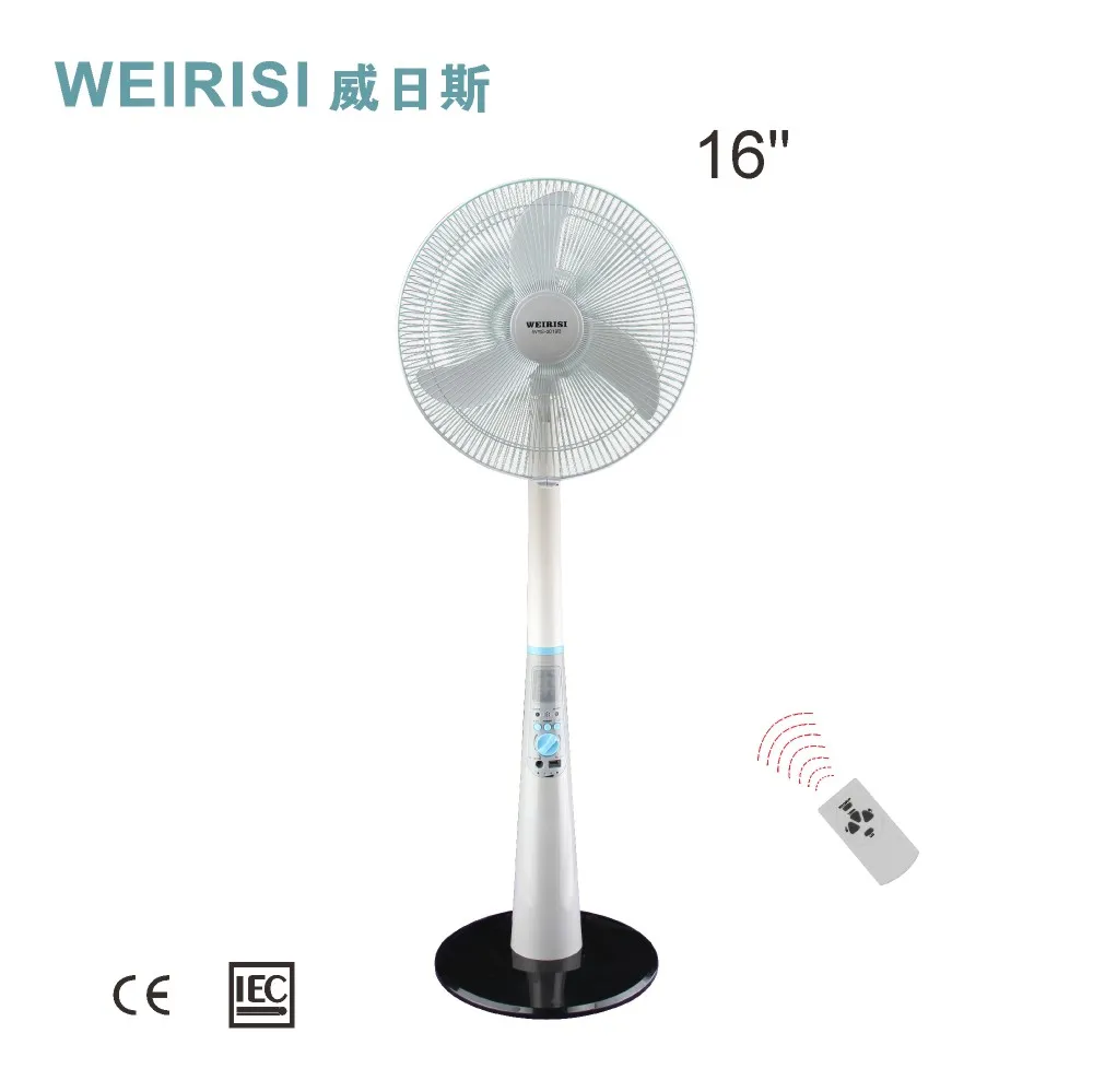 Solar 16 Inch pedestal Rechargeable emergency USB AC/DC floor Fan
