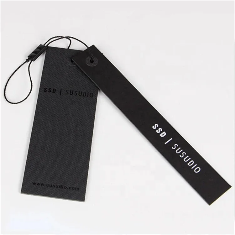 Printing Paper Custom Clothing Price Hang Clothing Label Plastic Tags For Garment