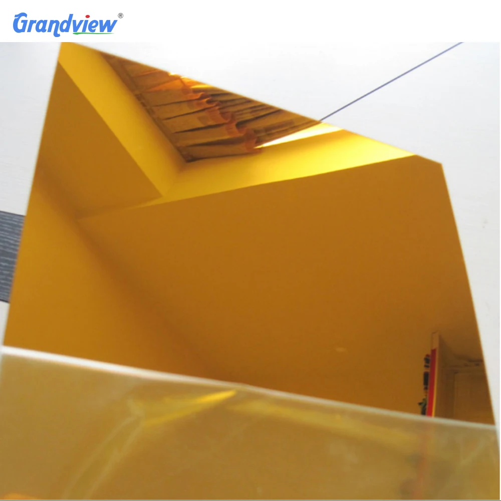 Custom 1/16 inch 1 inch flexible Gold Mirror Acrylic pieces Sheet Pmma mirror acrylic for laser cutting
