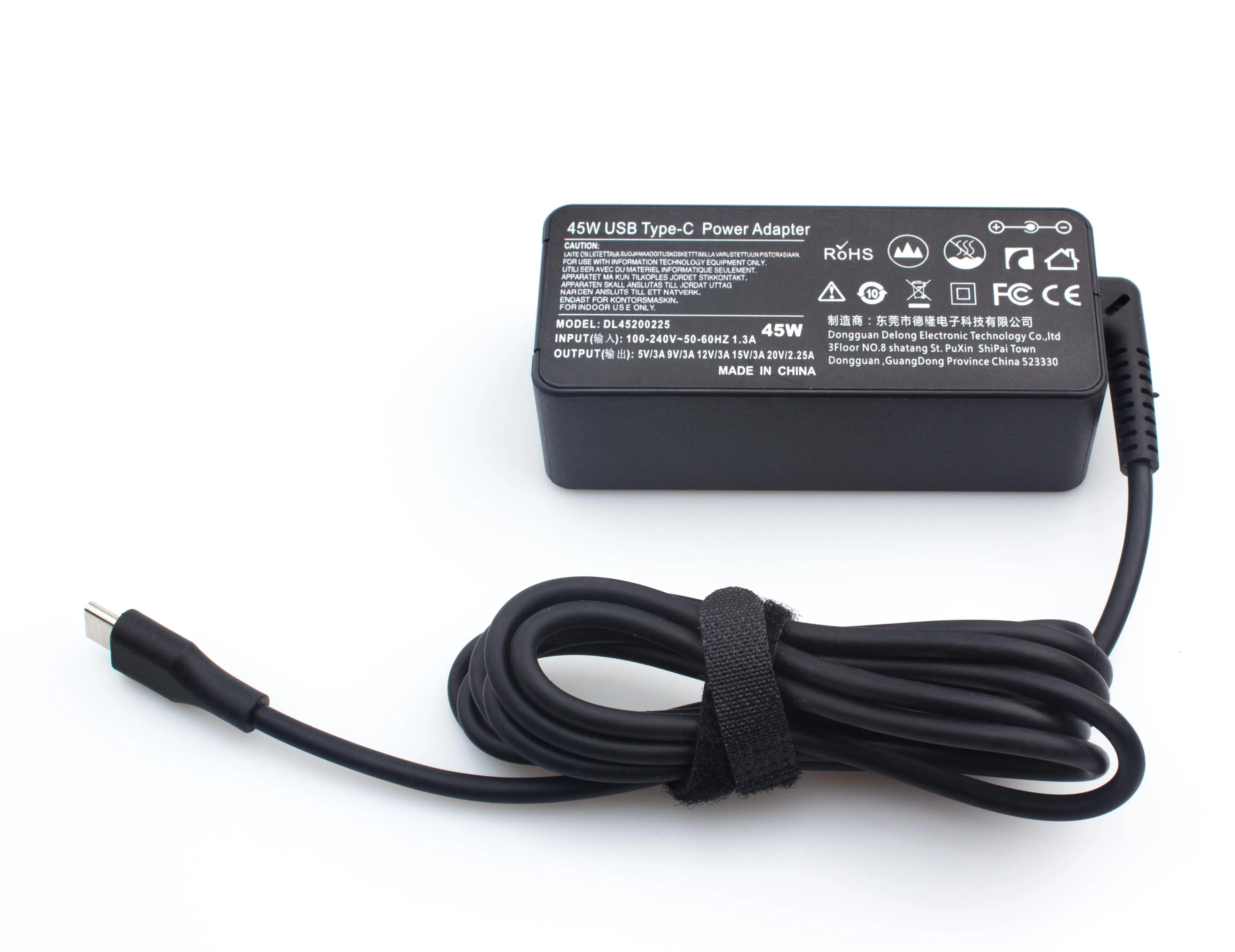  5V 9V 15V 3A / 20V 2.25A 45W USB C Type Power Supply Charger For Laptop