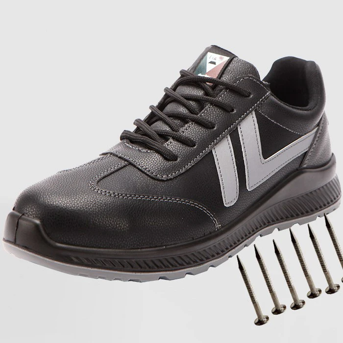 2024 low price pu injection black color work low cut Microfiber leather plastic toes safety boots shoes for men work