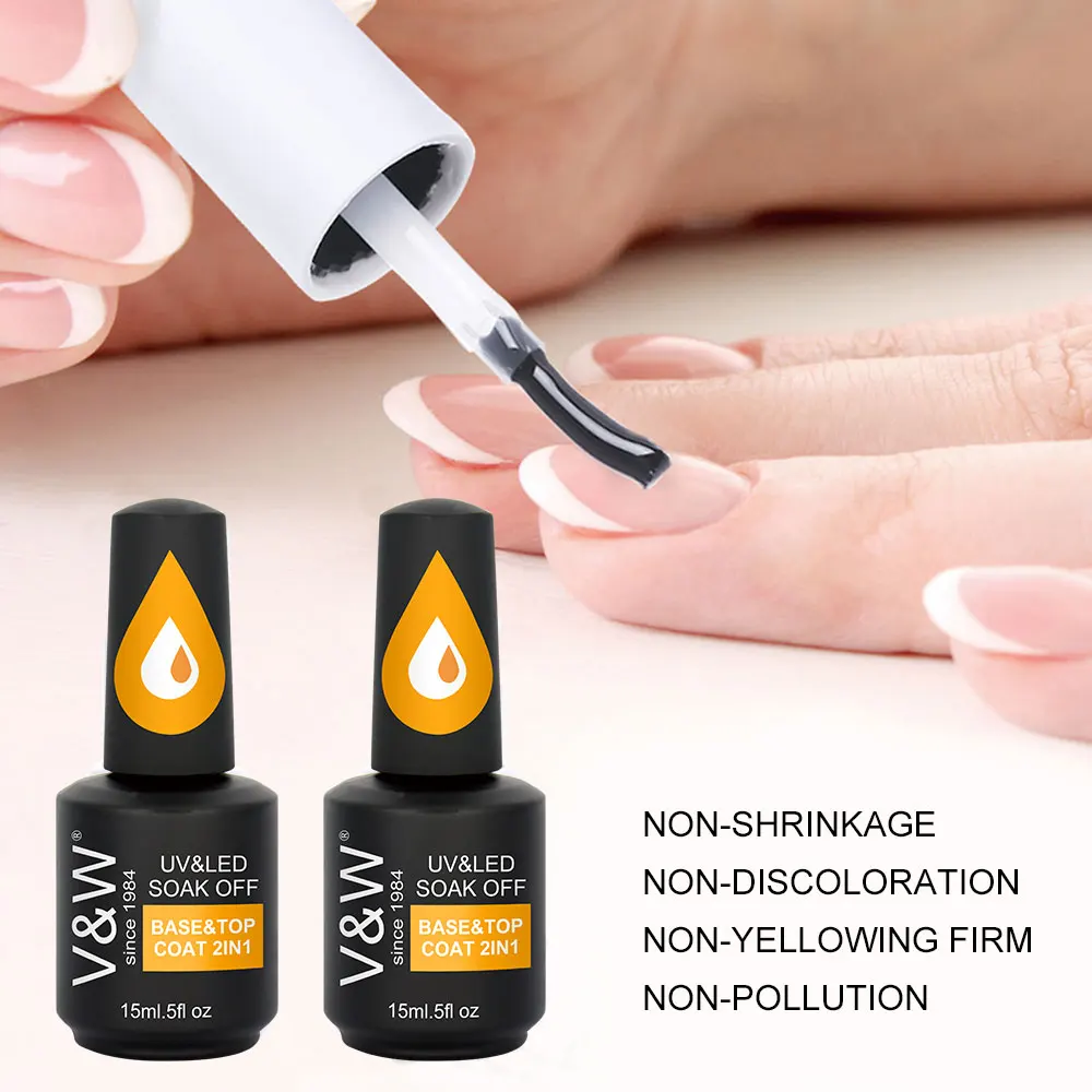 Base&Top 2 IN 1 Super Shiny No Yellowing No Discoloration