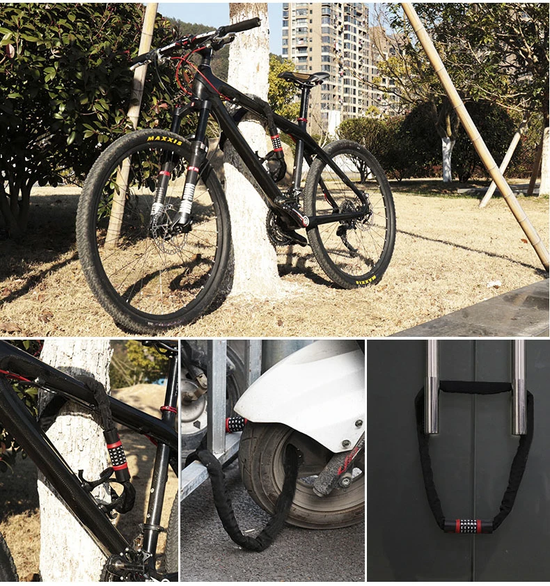 Bicycle anti-theft password chain lock mountain bike electric motorcycle lock