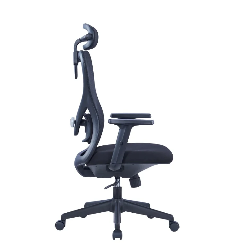 Office Chairs Luxury Modern Ergonomic Revolving Chair Office Lumbar Support High Back Black Office Chair