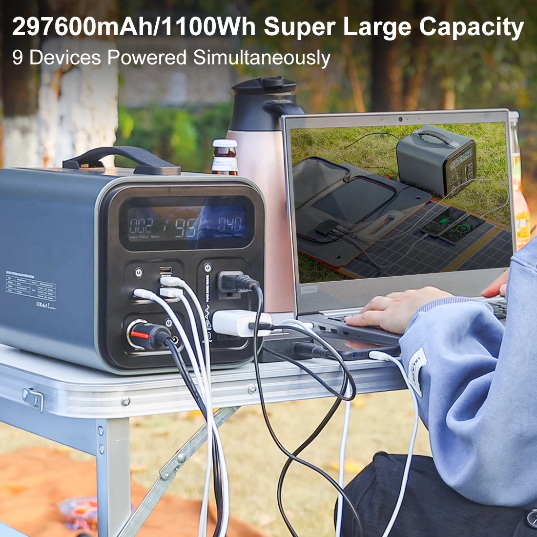 solar energy systems solar generator portable station power supply 500w solar panel power supply energy storage power bank 220v