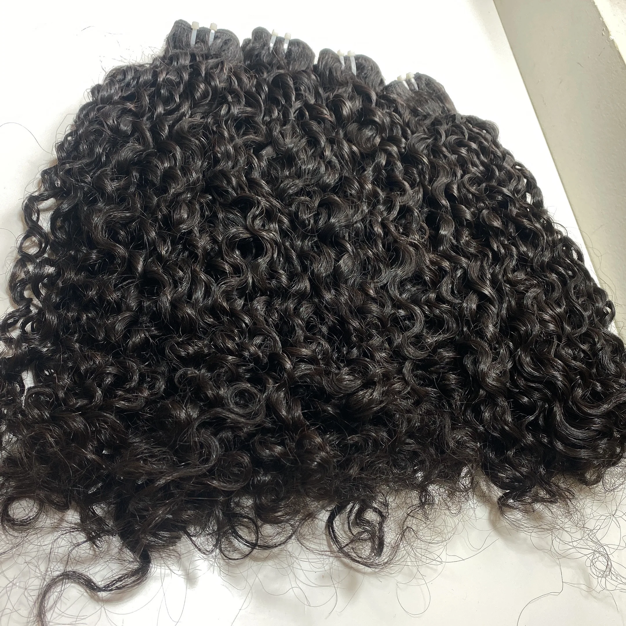 Super double drawn Pixie Curl Vietnamese Human Hair wig Tangle Free Shedding Free wholesale hair